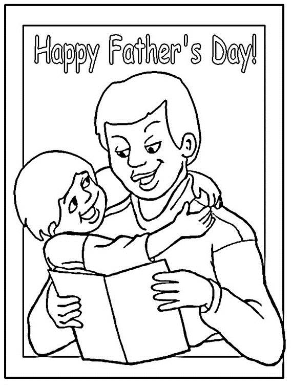 Happy Fathers Day Coloring Pages Holiday Family Toddlers