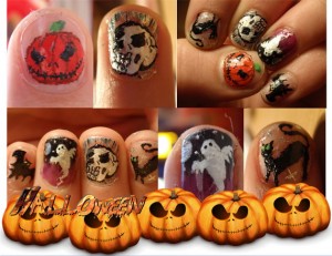 Elegant Halloween nail art designs