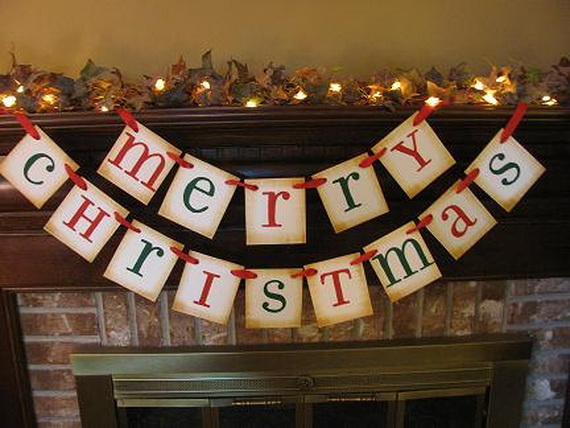 Personalized Homemade Garland Christmas Banners ideas - family holiday ...