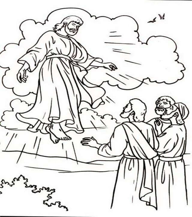 Ascension of Jesus Christ Coloring Pages