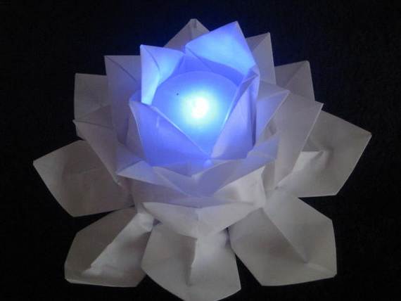 how to make paper lotus lantern