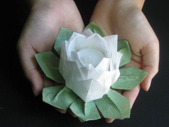 how to make a lotus flower lantern