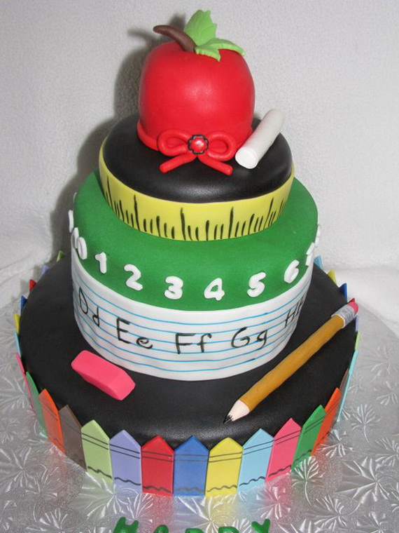 Colorful - 1st Day Back To School Cake - CakeLovesMe