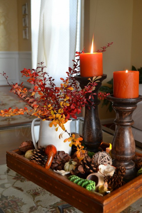 Simple and Easy Thanksgiving Centerpiece Ideas Using Candles - family ...