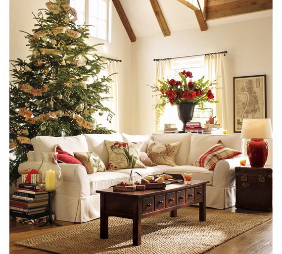 60 Elegant  Christmas Country  Living  Room  Decor Ideas  